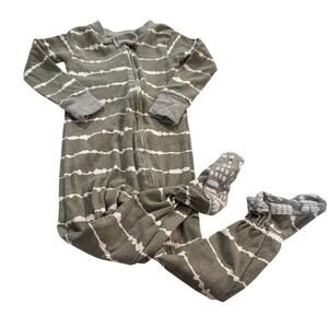 Honest Baby 18M Striped Pajamas 100% Organic Cotton
